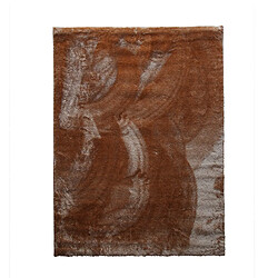 Thedecofactory TENDREMENT - Tapis uni tout doux marron en polyester 120x160 