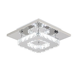 Stoex Lustre en Cristal K9 Moderne Plafonnier D'Intérieur À Led Pour Salon, Chambre À Coucher, Salle À Manger (Blanc Froid)