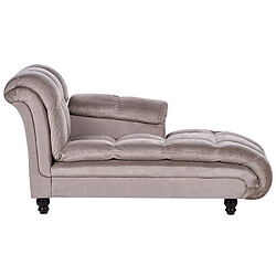 Beliani Chaise longue en tissu taupe LORMONT