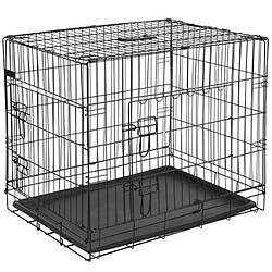 @Pet Caisse de transport pour chien 63x44x50,5 cm Métal Noir