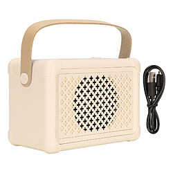 ComfortXL Enceinte bluetooth rétro hifi bass faible consommation d'énergie transmission rapide enceinte vintage multifonction jaune