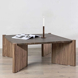 Venture Home Table basse carré Rogaland marron.