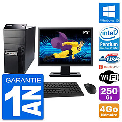 PC Tour Lenovo M91p Ecran 19" Intel G630 RAM 4Go Disque 250Go Windows 10 Wifi · Occasion 