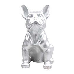 Stoobz Chien bouledogue français coloré 37 x 25 x 22 cm argent.