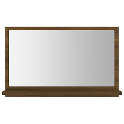 vidaXL Miroir de bain Chêne marron 60x10,5x37 cm Bois d'ingénierie