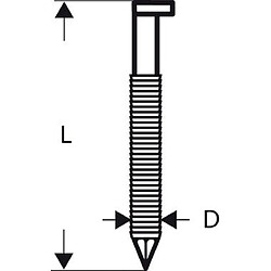 Bosch Clou en bande tête D SN34DK 80R 3,1 mm, 80 mm, métallique, rainuré