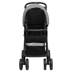 Avis vidaXL Poussette pour bébé 3-en-1 Gris clair et noir Acier