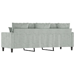 Acheter vidaXL Canapé à 3 places Gris clair 180 cm Velours