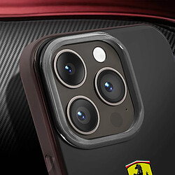 Acheter Ferrari Coque pour iPhone 14 Pro Bi-matière Compatible Charge QI Noir