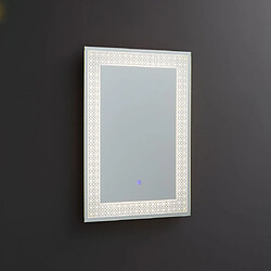 Kiamami Valentina MIROIR RECTANGULAIRE 50X70 AVEC DÉCORATION LUMINEUSE À LEDS