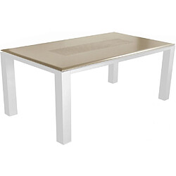 Proloisirs Table de jardin Florence 180 cm taupe.