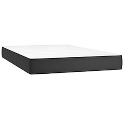 vidaXL Matelas de lit à ressorts ensachés Noir 120x200x20cm Similicuir