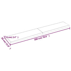 vidaXL Étagère murale 180x30x(2-6) cm bois de chêne massif non traité pas cher