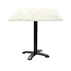 Restootab Table 70x70cm - modèle Bazila terrazzo cassata