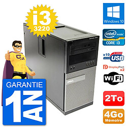 PC Tour Dell 7010 Intel Core i3-3220 RAM 4Go Disque Dur 2To Windows 10 Wifi - Occasion