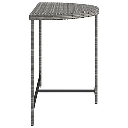 Acheter vidaXL Table de jardin Gris 100x50x75 cm Résine tressée