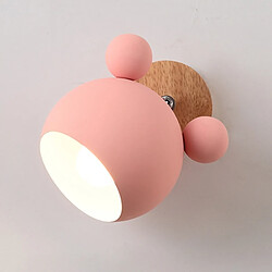 Wewoo Applique murale LED Lampe de mur créative en forme bande dessinée E27 LED, lumière blanche chaude, pour passage chev(rose) 