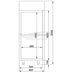 Armoire congélateur - Inox vitrée 700 litres - Combisteel