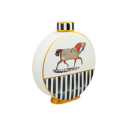 Potiche Romimex Multicouleur Porcelaine Cheval 28 x 33 x 9 cm 