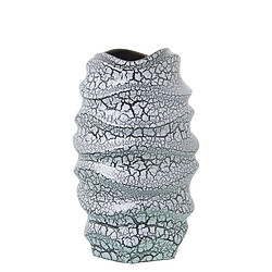 Vase Alexandra House Living Gris Argenté Céramique Craquelé 18 x 18 x 32 cm 