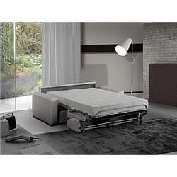 Inside 75 Canapé convertible express 160 IMPERIAL matelas 22 cm sommier métal microtweed Enjoy gris clair