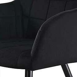 Avis Life Interiors Set of 8 Camden Velvet Upholstered Square Seam Chairs Black