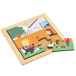 Educo Puzzle en Bois - Puzzle pour tout-petit - dans le jardin - jeu Montessori 