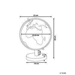 Avis Beliani Globe noir et blanc 28 cm CABOT