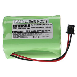 Vhbw EXTENSILO Batterie compatible avec Uniden BC250D, BC-250D, BC296D, BC-296D, BP1000, BP120 radio talkie-walkie (2200mAh, 4,8V, NiMH) 