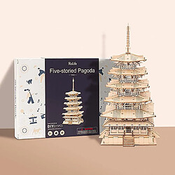 Universal Puzzle en bois 3D pour tour de 5 étages Cadeau d'anniversaire pour enfant pas cher