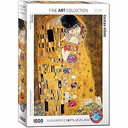 Puzzle gustav Klimt The Kiss 1000 piAces par Eurographics, Jaune 