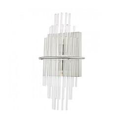 Luminaire Center Applique design Lukas Chrome poli,verre 2 ampoules 48cm pas cher