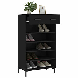 Acheter Maison Chic Armoire à Chaussures Noir,Meuble de Rangement à Chaussures 60x35x105 cm bois d'ingénierie -MN78174