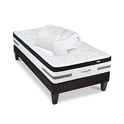 Bellecour Pack Versailles Pack Prêt à dormir VERSAILLES 90x190 cm | Matelas Ressorts ensachés + Sommier + Accessoires