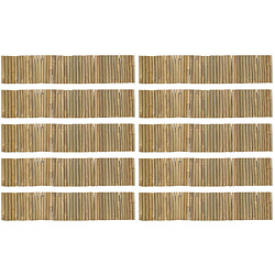 Aubry Gaspard Bordure en bambou naturel Lot de 10.