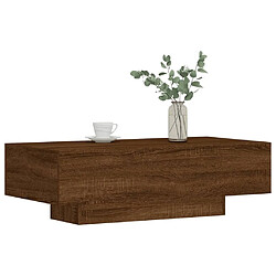 Avis Maison Chic Table basse pour salon | Table à café chêne marron 100x49,5x31 cm bois d'ingénierie -GKD90929