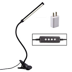 Wewoo Lampe de bureau à LED 8W pliante réglable USB de charge de protection des yeux de tableversion de USB + prise d'alimentation noir