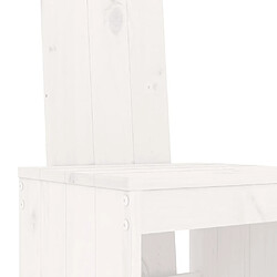 Maison Chic Table de bar et chaises d'extérieur 5 pcs,Ensemble de bar de jardin pour relax blanc bois massif de pin -GKD297050 pas cher