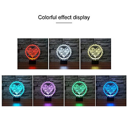 Avis Wewoo Lampe colorée de Tableau de lumière de vision de la forme 3D LED de coeur de vitesseversion de remplissage de contact