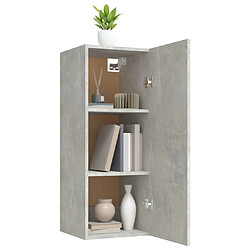 Avis vidaXL Armoire murale Gris béton 34,5x34x90 cm Bois d'ingénierie