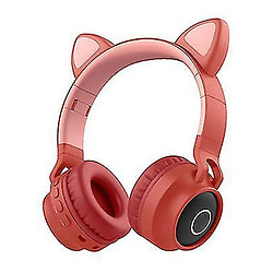 Acheter Universal Casque d'oreille de chat pliable Bluetooth 5.0 pour enfants (rose)