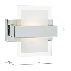 Acheter Luminaire Center Applique murale Apt chrome poli et verre à facettes blanc 1 ampoule