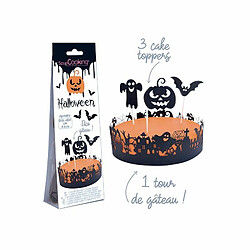 Scrapcooking Décoration papier noires pour gâteau Halloween