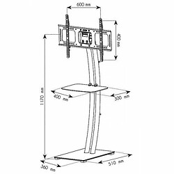 Avis Techly ICA-TR14 Pied pour téléviseur LED LCD avec Base rectangulaire et étagère 32``-70``