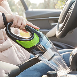 Wewoo Aspirateur de voiture sans fil Mini de poche portatif à double usage pour super humide et sec Noir + Vert