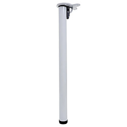 Mendler 4x pied de table HWC-H34, pour table à manger de bureau pied de table cadre de table, pliable 72cm ~ blanc