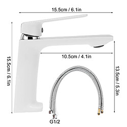 ComfortXL Robinet de salle de bain à un trou en cuivre, eau chaude et froide