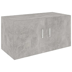 vidaXL Armoire murale Gris béton 80x39x40 cm Bois d'ingénierie