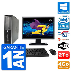 PC HP Compaq 6200 Pro SFF Ecran 22" G630 RAM 4Go Disque Dur 2To Windows 10 Wifi · Occasion 