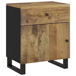 vidaXL Table de chevet 50x33x60 cm Bois de manguier et d'ingénierie